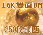 250張-19X26cm銅西 (250磅)彩色雙面DM 250張-19X26cm銅西 (250磅)彩色雙面DM
