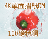 4K單面摺紙DM-100磅特銅 4K單面摺紙DM-100磅特銅